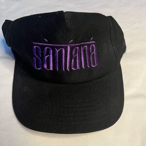 Black Santana Cap with Purple Embroidery